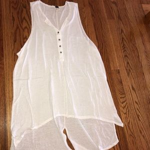 Oversized white tank from Free People
